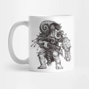 Octopus Warrior Chtulhu Inspiration Illustration Mug